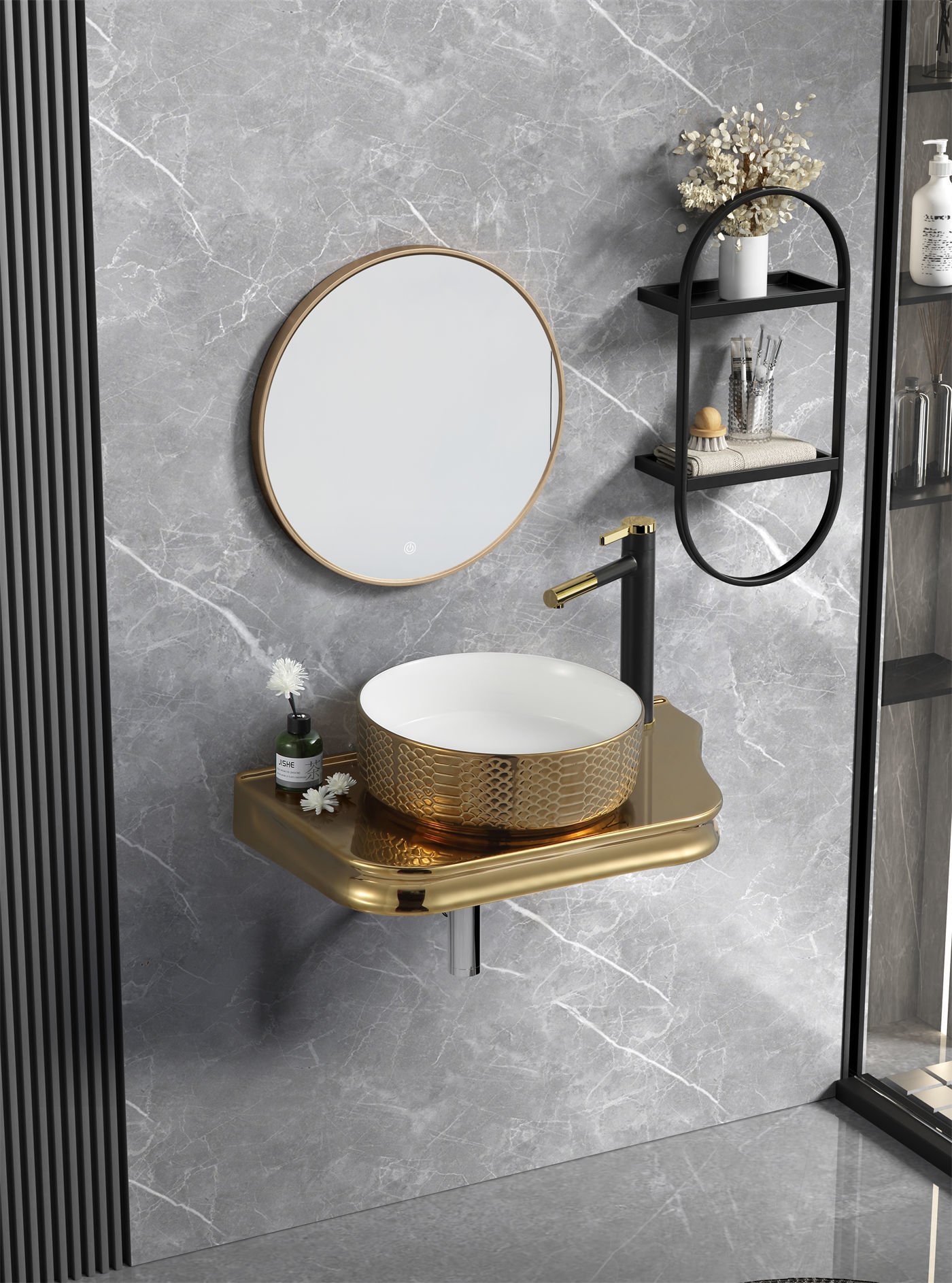 GTA-021GW - Water Ripple Gold White